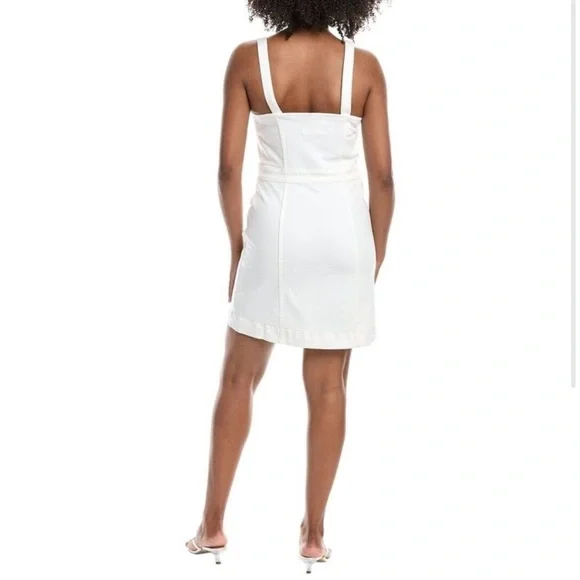 NWT Jen7 by 7 for All Mankind Womens Denim Mini Shirtdress White Size L - Picture 2 of 10